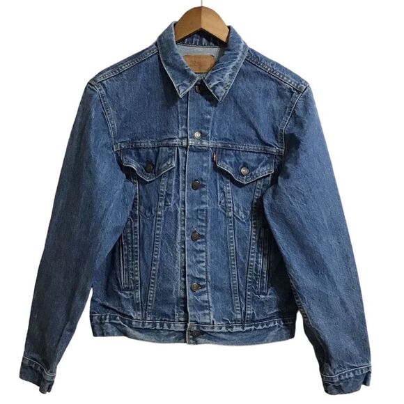 Levi’s Jean Jacket Vintage Trucker Style Made In U.S.A 71506-0214 Size 42L